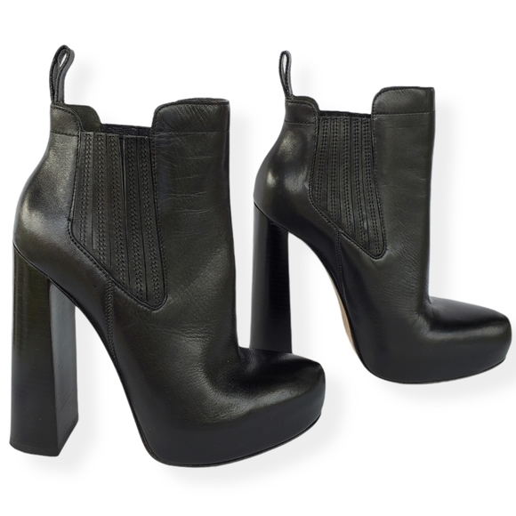 SOLD Alexander Wang Black Platform Anabela Bootie Sz 38 - Picture 2 of 16